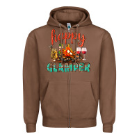 Chestnut Happy Glamper Camp Zipper Hoodie - BundleAndBundleShop