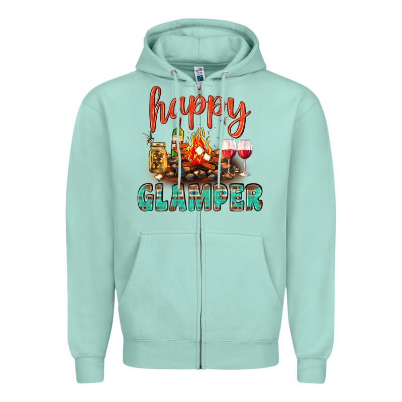 Happy Glamper Camp Zipper Hoodie by BundleAndBundleShop | Teevron