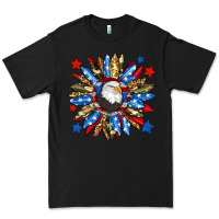 Black American flag sunflower Premium Tee - Neo Western
