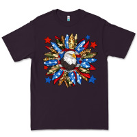 Plum American flag sunflower Premium Tee - Neo Western