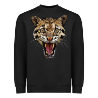 Black ocelot head Heavyweight Sweatshirt - LillyAllenDesigns