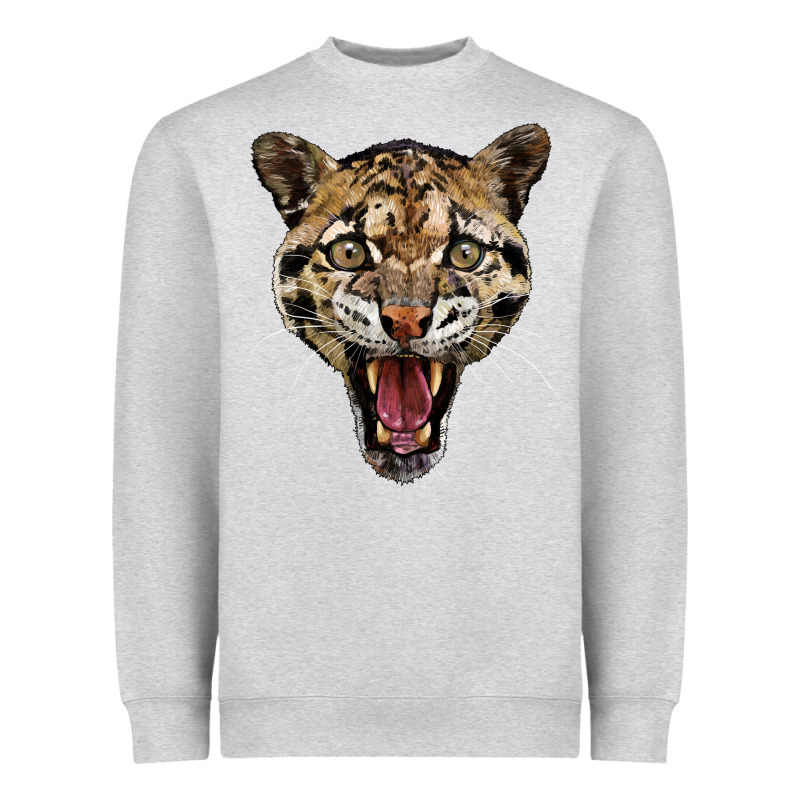 Ocelot Head Heavyweight Sweatshirt by LillyAllenDesigns | Teevron