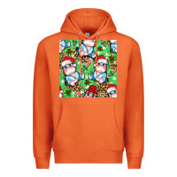 Carrot Christmas cute hippo sitting Premium Hoodie - NancyCooperArtShop