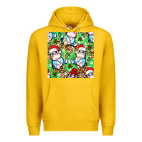 Lemon Christmas cute hippo sitting Premium Hoodie - NancyCooperArtShop