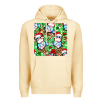 Pina Colada Christmas cute hippo sitting Premium Hoodie - NancyCooperArtShop
