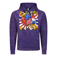 Cloud Purple patriotic popsicles and sunflowers Vintage Hoodie - BundleAndBundleShop
