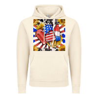 Vintage Artic patriotic popsicles and sunflowers Vintage Hoodie - BundleAndBundleShop