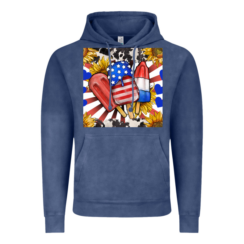 Patriotic Popsicles And Sunflowers Vintage Hoodie by BundleAndBundleShop | Teevron
