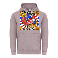 Vintage Zinc patriotic popsicles and sunflowers Vintage Hoodie - BundleAndBundleShop