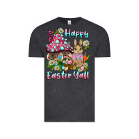 Vintage Black happy easter y'all rabbit Vintage Tee - BarkalooDesign