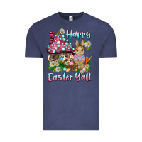 Vintage Denim happy easter y'all rabbit Vintage Tee - BarkalooDesign