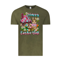 Vintage Olive happy easter y'all rabbit Vintage Tee - BarkalooDesign
