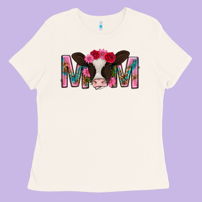 Mom With Cow Mothers Day Ladies Tee Designed By Texasbilliewilder