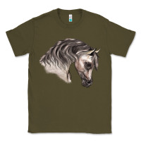 Army Green Arabian Horse Classic Tee - LillyAllenDesigns