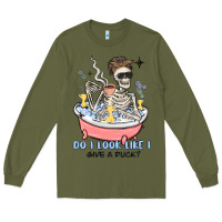 Army Green do i look like i give a duck Long Sleeve Tee - MaliasSmallBusiness