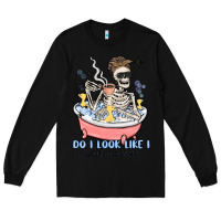 Black do i look like i give a duck Long Sleeve Tee - MaliasSmallBusiness
