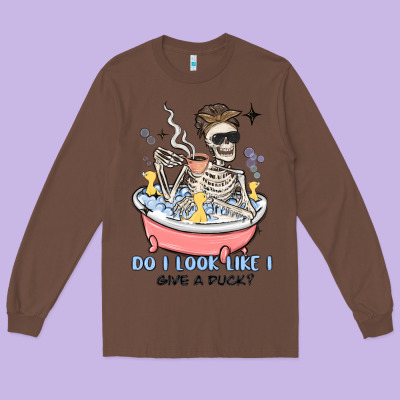 Do I Look Like I Give A Duck Long Sleeve Tee Designed By Maliassmallbusiness