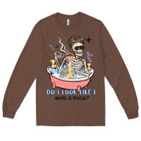 Chestnut do i look like i give a duck Long Sleeve Tee - MaliasSmallBusiness