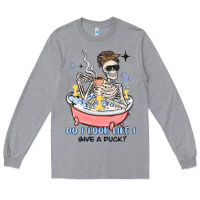Heather Grey do i look like i give a duck Long Sleeve Tee - MaliasSmallBusiness