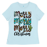 Baby Blue merry christmas Ladies Tee - JahusDesignShop