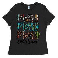 Black merry christmas Ladies Tee - JahusDesignShop