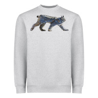 Heather Grey canada lynx Heavyweight Sweatshirt - LillyAllenDesigns
