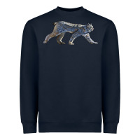 Navy canada lynx Heavyweight Sweatshirt - LillyAllenDesigns
