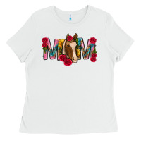 White mom with horse mothers day Ladies Tee - texasbilliewilder