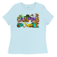 Baby Blue camping crew Ladies Tee - Zillion Design Studio
