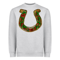 Heather Grey Christmas Horseshoe Heavyweight Sweatshirt - Jasminsmagicworld