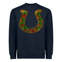 Navy Christmas Horseshoe Heavyweight Sweatshirt - Jasminsmagicworld