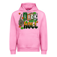 Fuchsia Pink St. Patrick's Luck and roll Urban Hoodie - OliviaCreatesArt