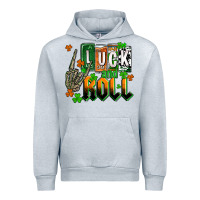 Heather Grey St. Patrick's Luck and roll Urban Hoodie - OliviaCreatesArt