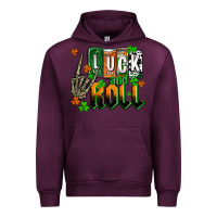Mauve Wine St. Patrick's Luck and roll Urban Hoodie - OliviaCreatesArt