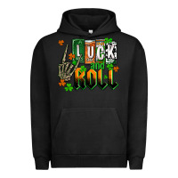 Pigment Black St. Patrick's Luck and roll Urban Hoodie - OliviaCreatesArt