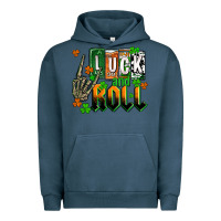 Pigment Midnight Navy St. Patrick's Luck and roll Urban Hoodie - OliviaCreatesArt