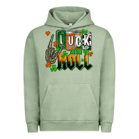 Pigment Oil Green St. Patrick's Luck and roll Urban Hoodie - OliviaCreatesArt