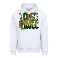 White St. Patrick's Luck and roll Urban Hoodie - OliviaCreatesArt