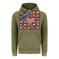 Vintage Olive western usa flag heart and stars tumbler Vintage Hoodie - Artiststas