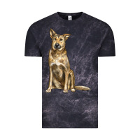 Cloud Black chinook dog Vintage Tee - LillyAllenDesigns