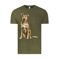 Vintage Olive chinook dog Vintage Tee - LillyAllenDesigns
