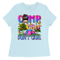 Baby Blue camp hair don't care Ladies Tee - Zillion Design Studio
