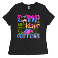 Black camp hair don't care Ladies Tee - Zillion Design Studio