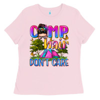 Bubblegum Pink camp hair don't care Ladies Tee - Zillion Design Studio