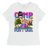 White camp hair don't care Ladies Tee - Zillion Design Studio