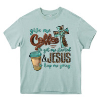 Arona give me coffee to get me started & jesus to keep me going Heavy Core Tee - BarkalooDesign