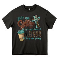 Asphalt give me coffee to get me started & jesus to keep me going Heavy Core Tee - BarkalooDesign