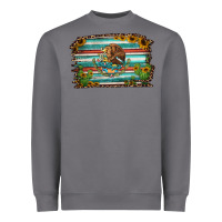 Storm cactus turquoise serape leopard mexican flag Heavyweight Sweatshirt - Jasminsmagicworld