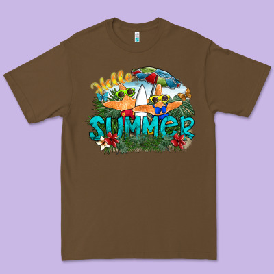 Hello Summer Premium Tee Designed By Sublimationcraftshop