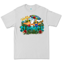 Dove Grey hello summer Premium Tee - SublimationCraftShop